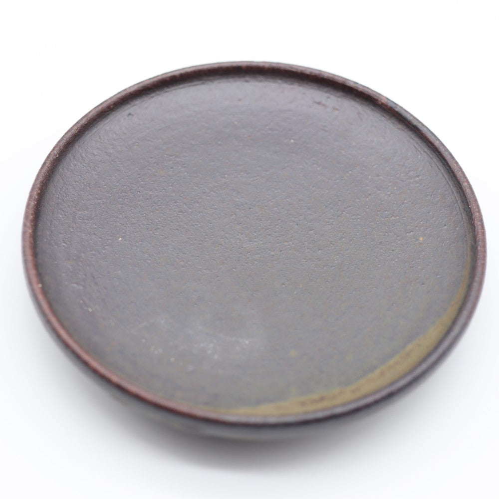 [Komine Takashi] Black glaze coffee cup and saucer