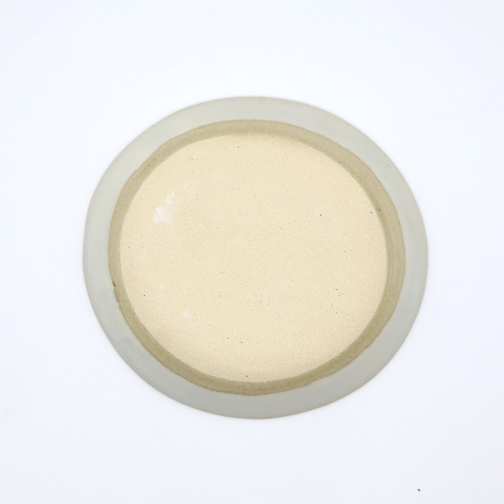 [Hagiwara Yoshinori] Small oval plate with bran glaze and pattern