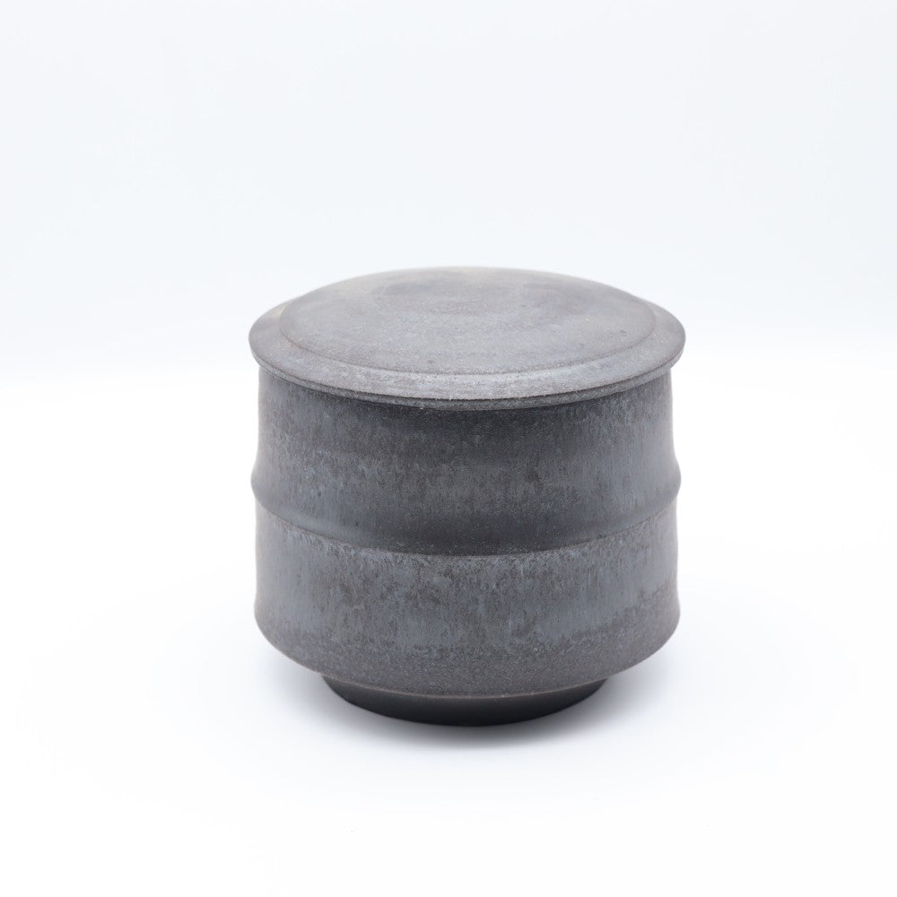 [Yoshinori Hagiwara] Black Matte Glazed Lidded Container