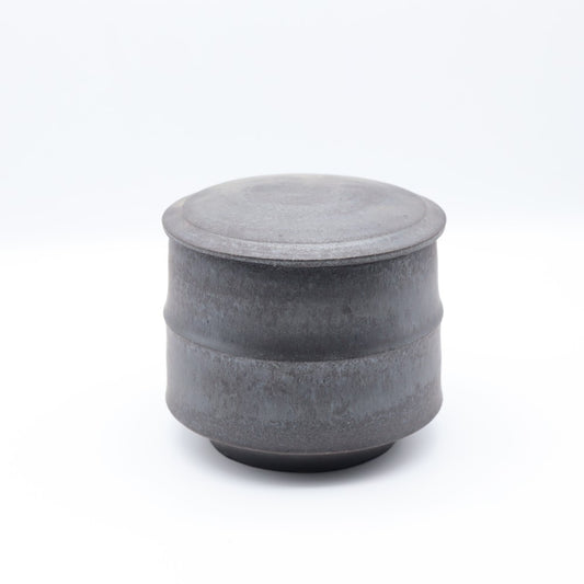[Yoshinori Hagiwara] Black Matte Glazed Lidded Container