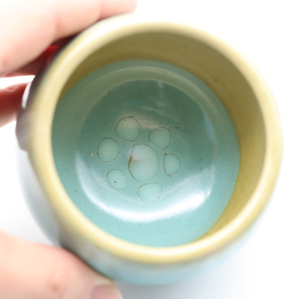 [Hagiwara Yoshinori] Celadon glazed lidded dish, small