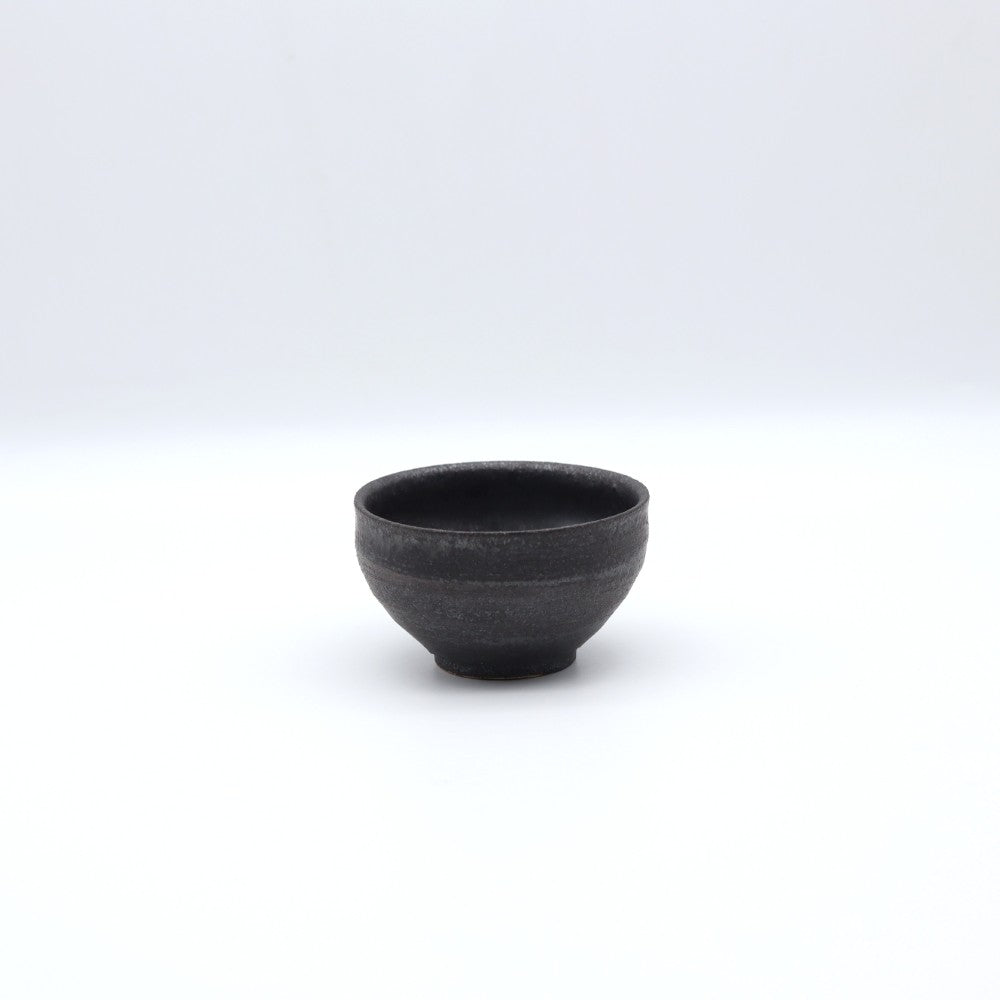 [Yoshinori Hagiwara] Black Matte Glazed Sake Cup