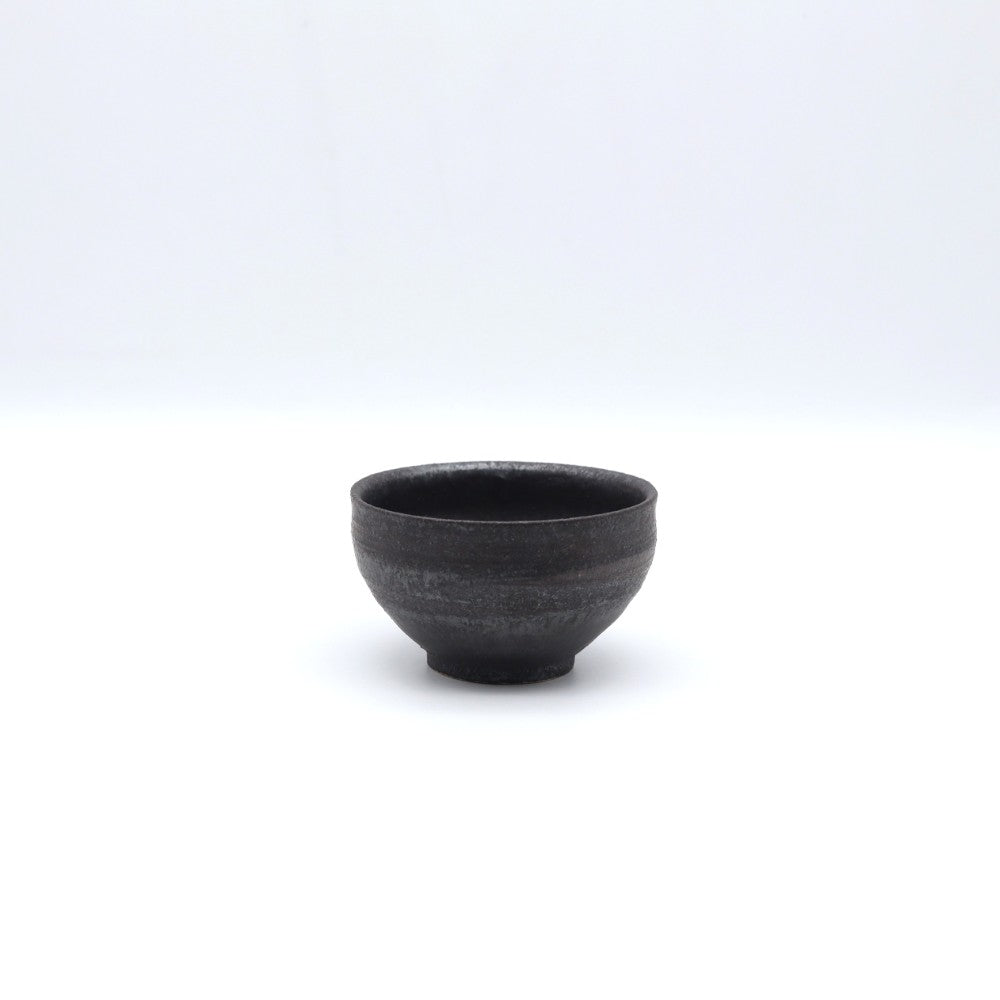[Yoshinori Hagiwara] Black Matte Glazed Sake Cup