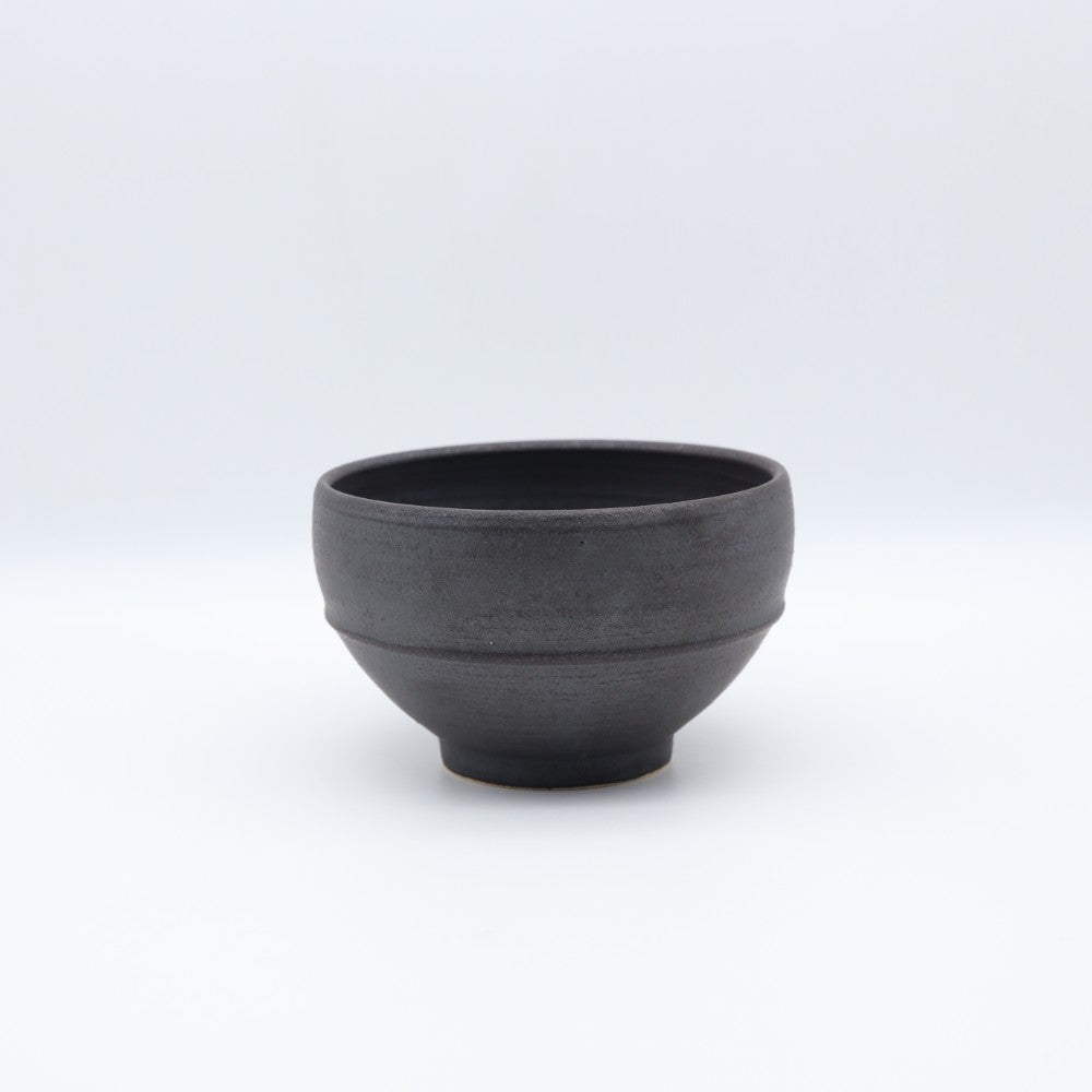 [Yoshinori Hagiwara] Black Matte Glazed Rice Bowl