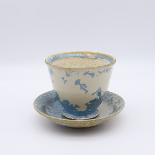 [Kazumi Mita] Sencha Cup &amp; Saucer, Blue