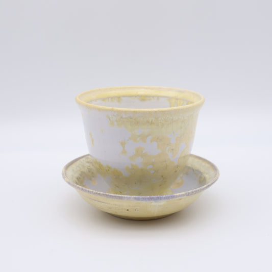 [Kazumi Mita] Sencha Cup &amp; Saucer, White