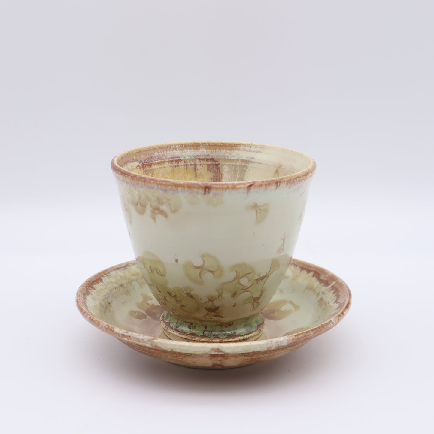 [Kazumi Mita] Sencha Cup &amp; Saucer, Olive