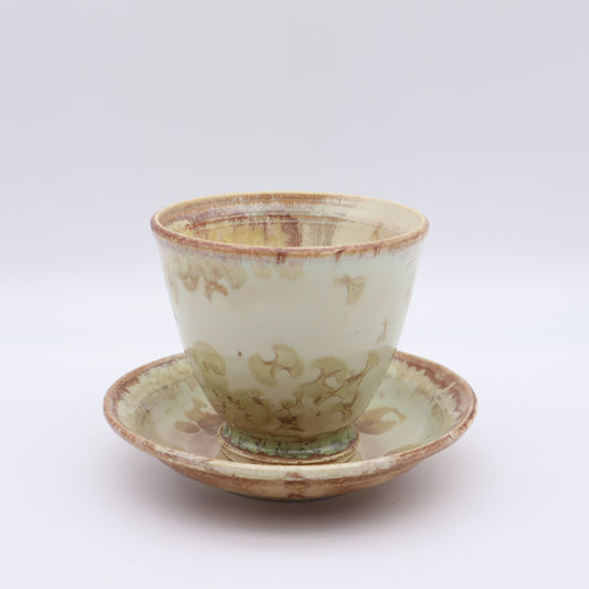 [Kazumi Mita] Sencha Cup &amp; Saucer, Olive