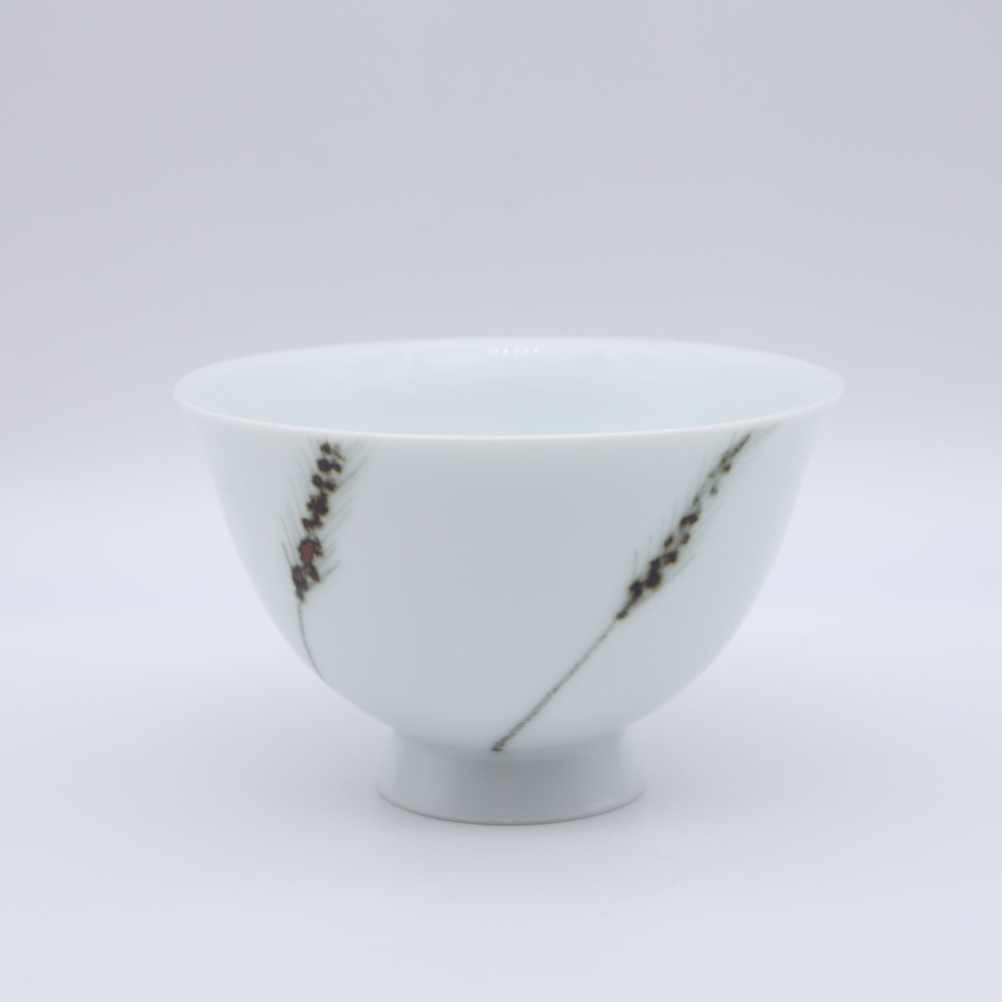 [Omura Midori] Rice bowl with a design of wheat harvest