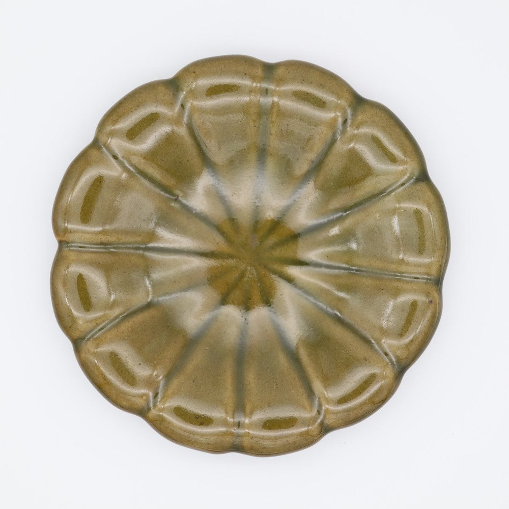[Yoshiko Kasahara] Candy glazed flower dish, 6 inches