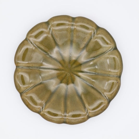 [Yoshiko Kasahara] Candy glazed flower dish, 6 inches