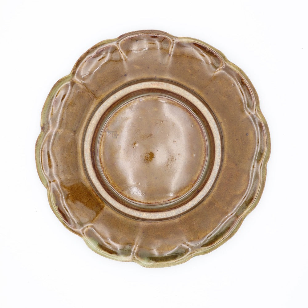 [Yoshiko Kasahara] Candy glazed flower dish, 6 inches