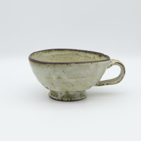[Masaho Ono] Ash glaze soup cup
