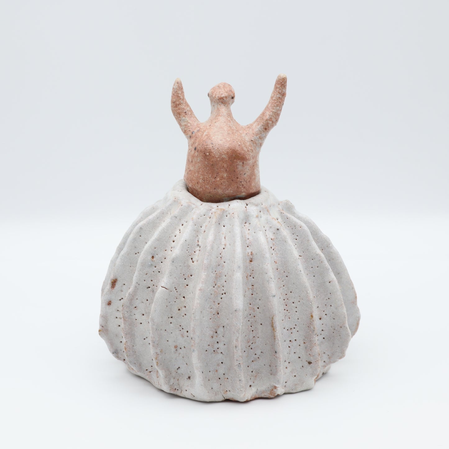 [Masaho Ono] Shinogi flower vase with doll lid