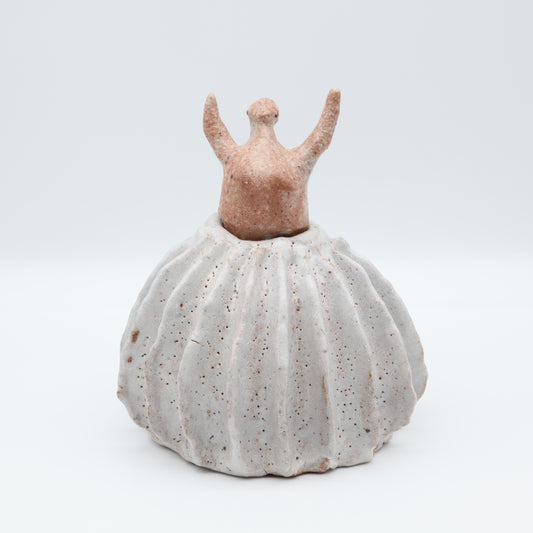 [Masaho Ono] Shinogi flower vase with doll lid