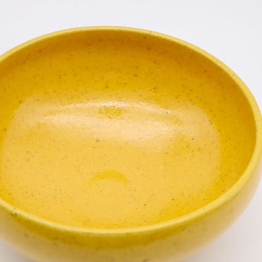 【矢口桂司】4.5寸鉢 黄