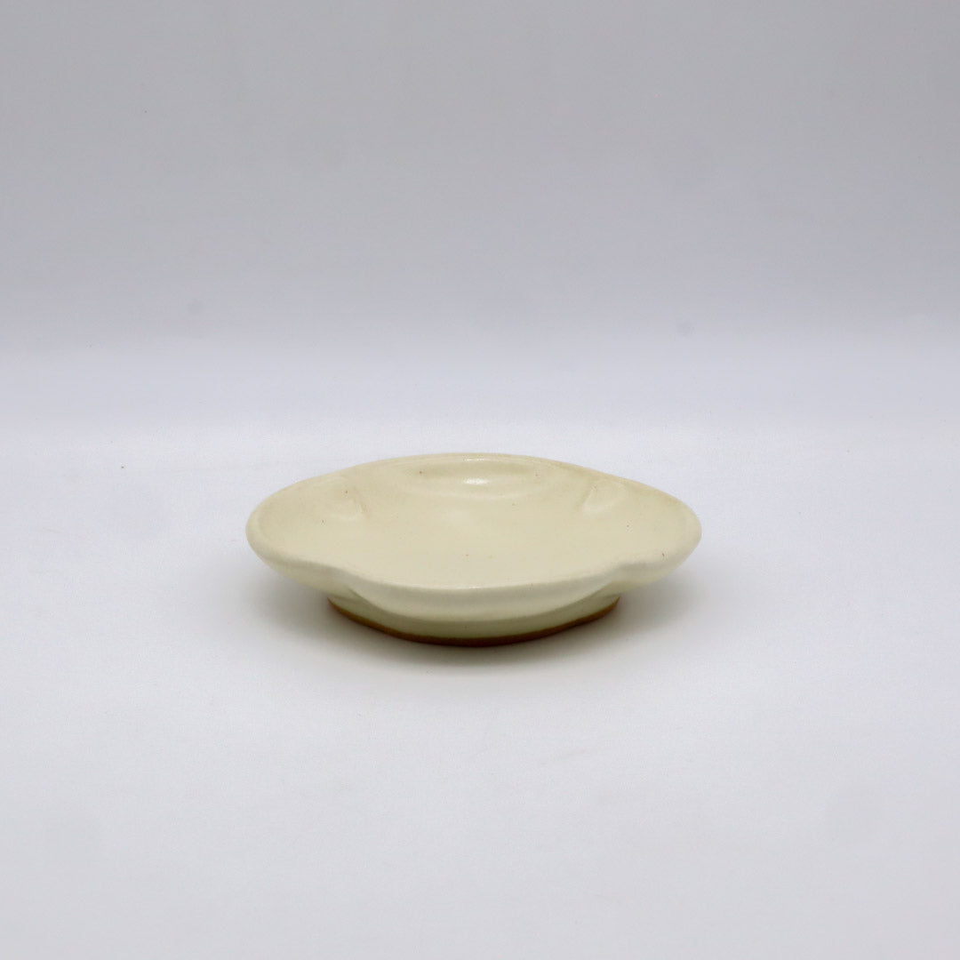 【矢口桂司】木瓜小皿 白
