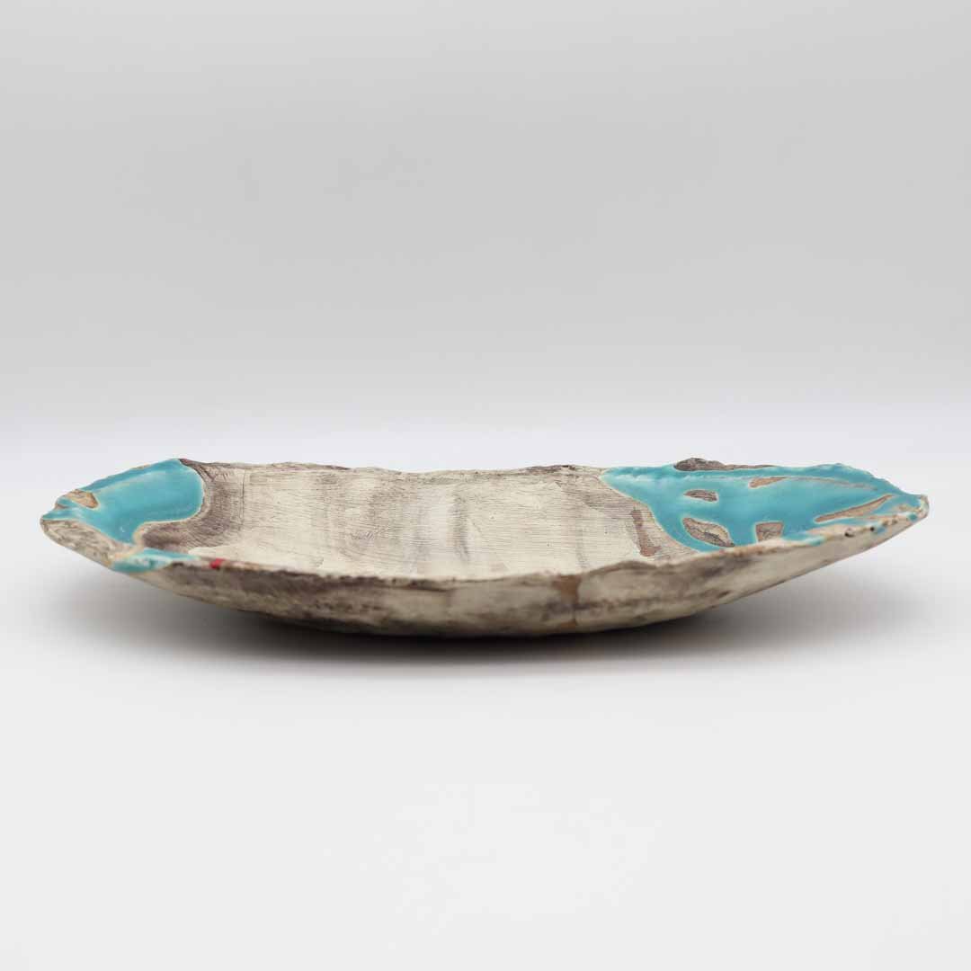 沼野秀章 刻ム音 舟皿 - 角皿・楕円皿 | 益子焼 陶庫