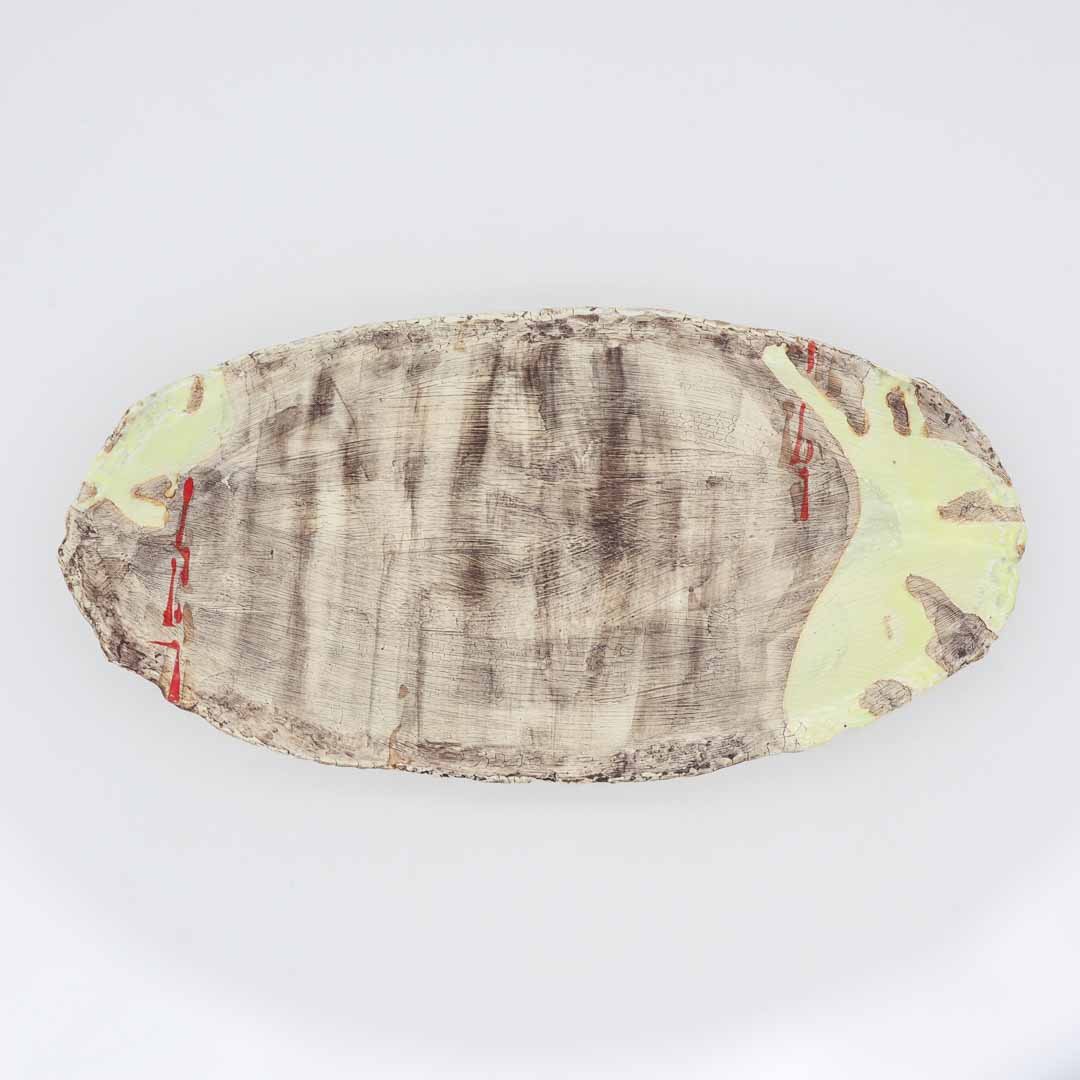 沼野秀章 刻ム音 舟皿 - 角皿・楕円皿 | 益子焼 陶庫