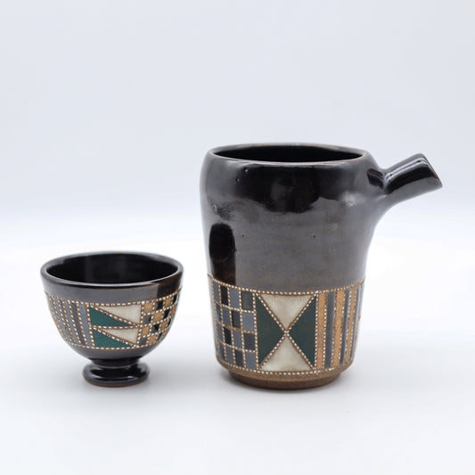 陶庫 向山文也 酒器セット 別角度 - 酒器 | 益子焼 陶庫