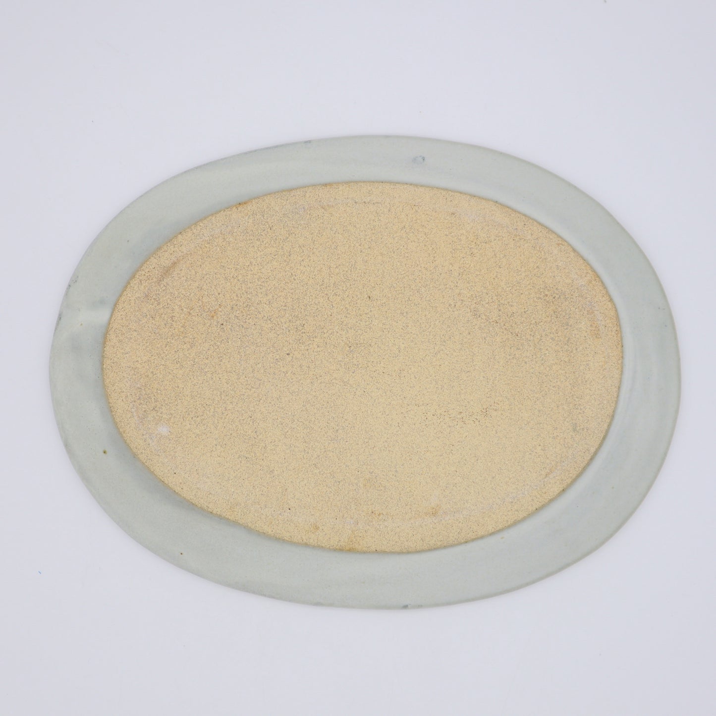[Masataka Otsuka] Large oval plate with rice bran glaze