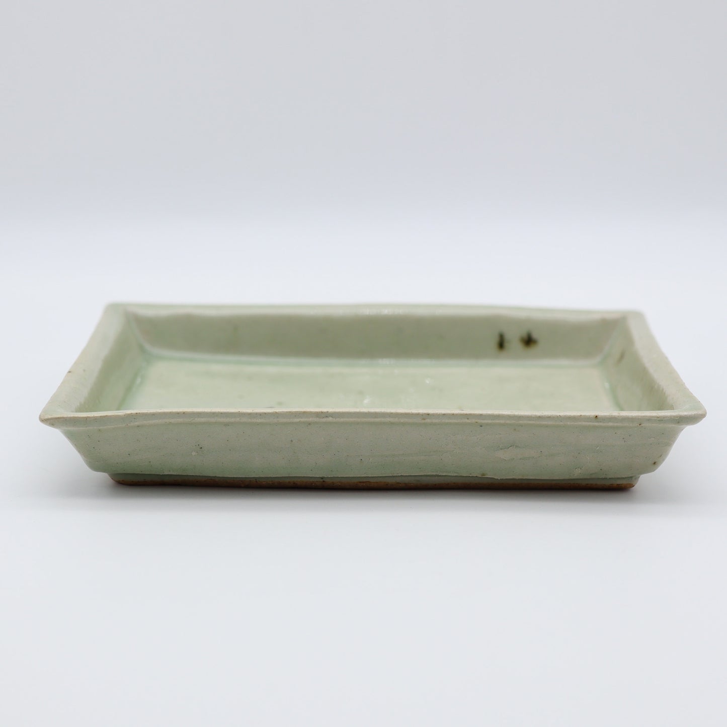 [Aiba Takamasa] Celadon rectangular plate
