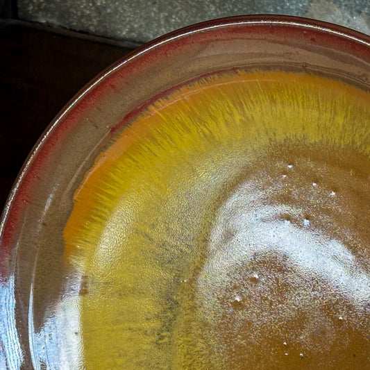 【萩原芳典】柿釉窯変大皿