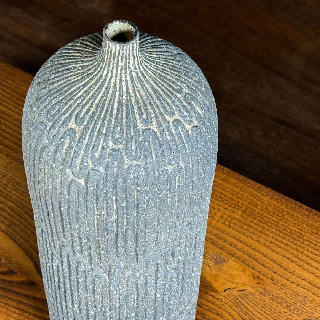 【荻野善史】象嵌花器
