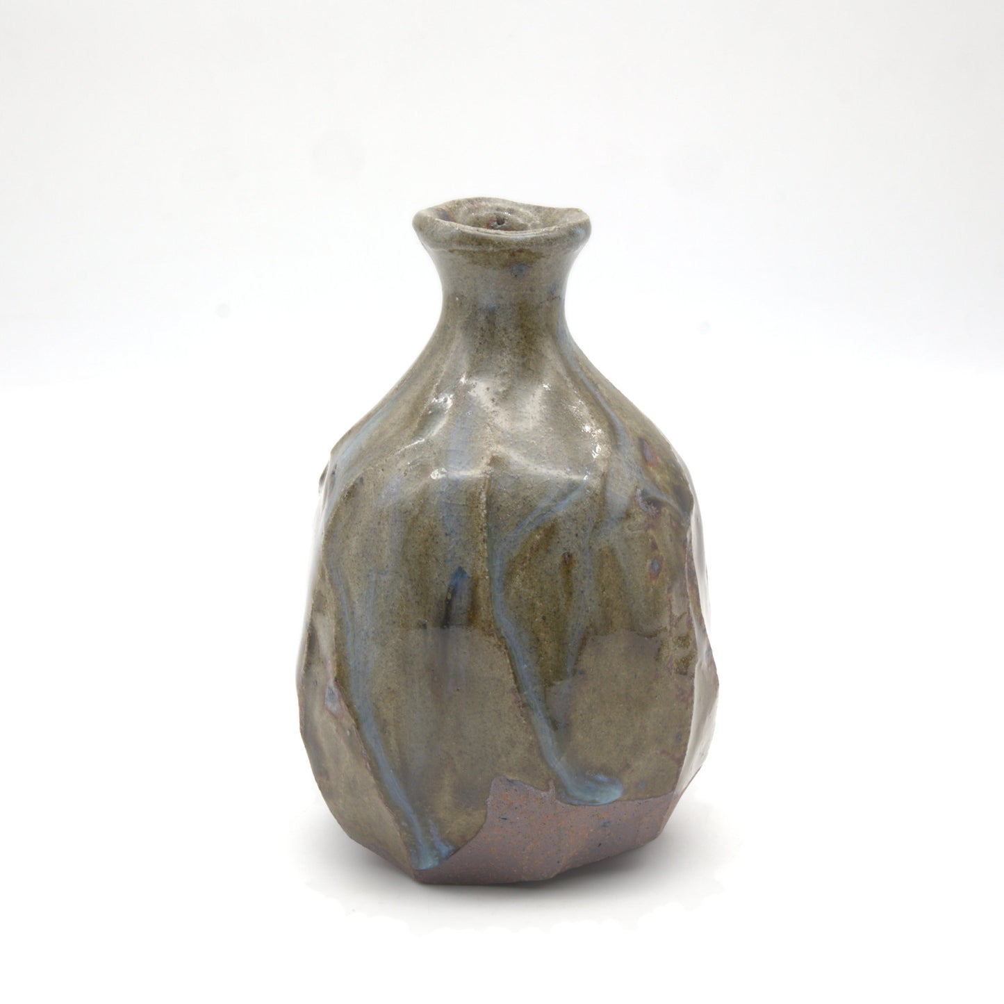 田山健司 カナグサレ糠釉しのぎ徳利 - 酒器 | 益子焼 陶庫