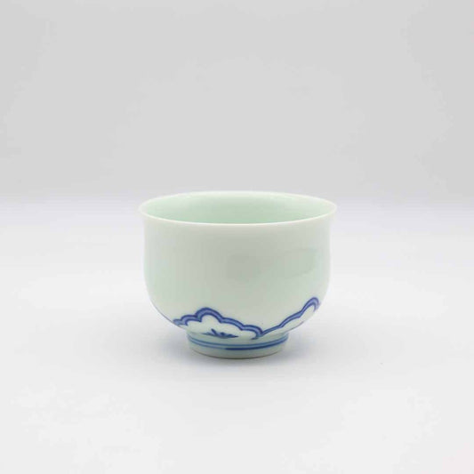 【おおむら美土里】染付蓮弁文煎茶碗