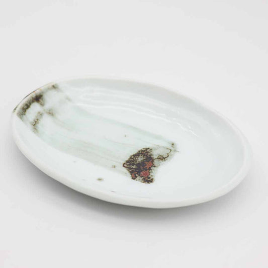 おおむら美土里 鉄砂一文字煎餅皿 - 角皿・楕円皿 | 益子焼 陶庫