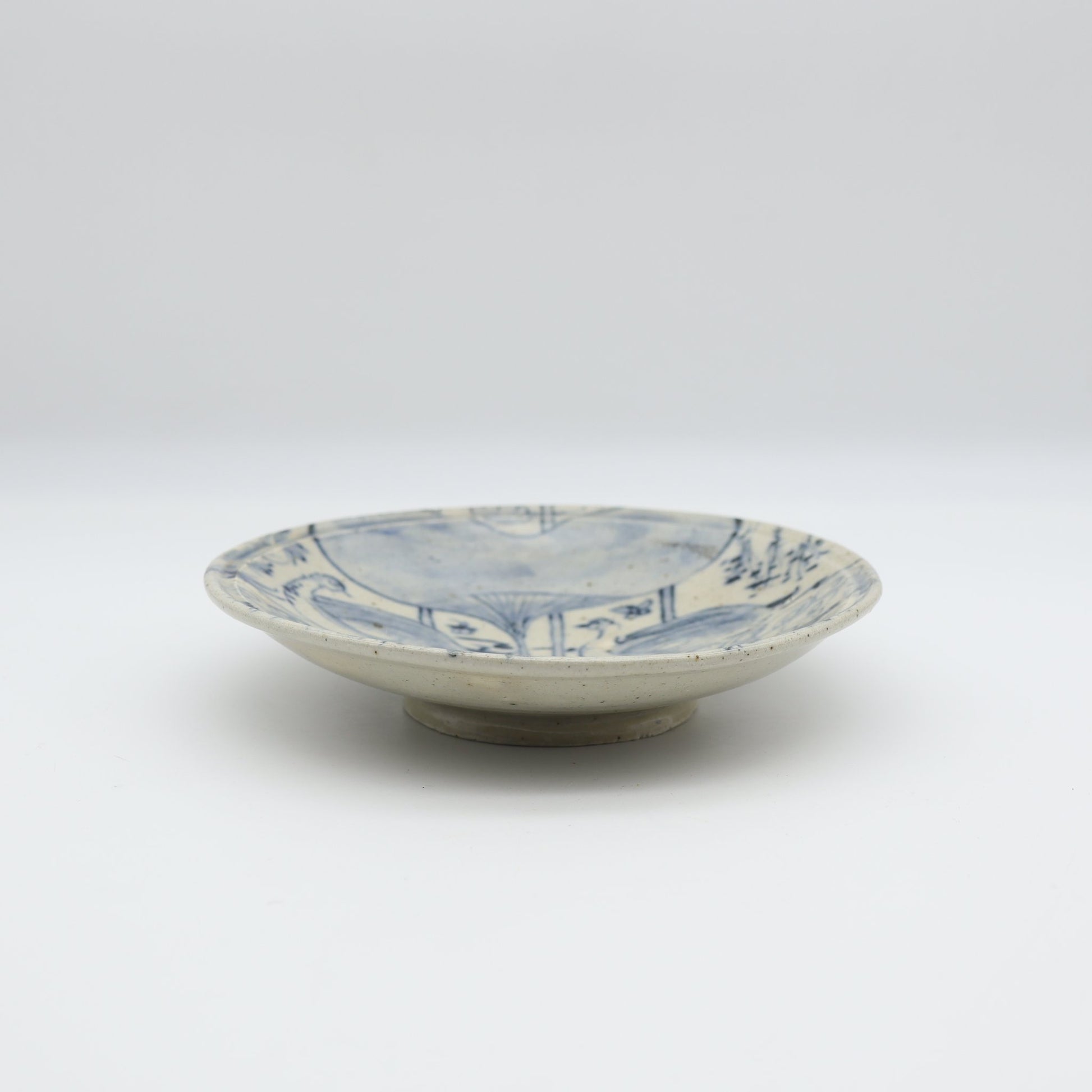 饗庭孝昌 呉須絵五寸皿 - 丸皿 | 益子焼 陶庫