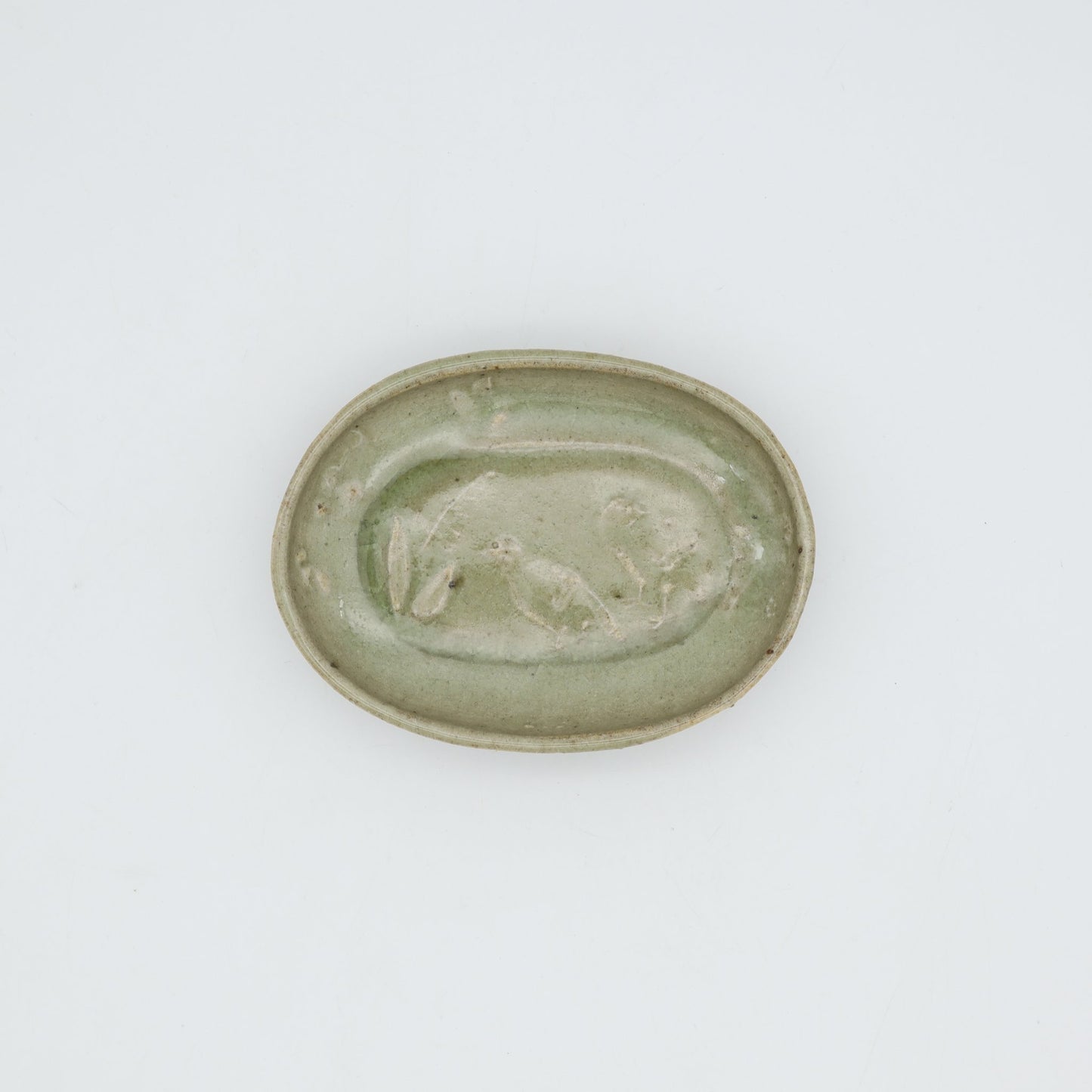 饗庭孝昌 青磁楕円皿 - 角皿・楕円皿 | 益子焼 陶庫