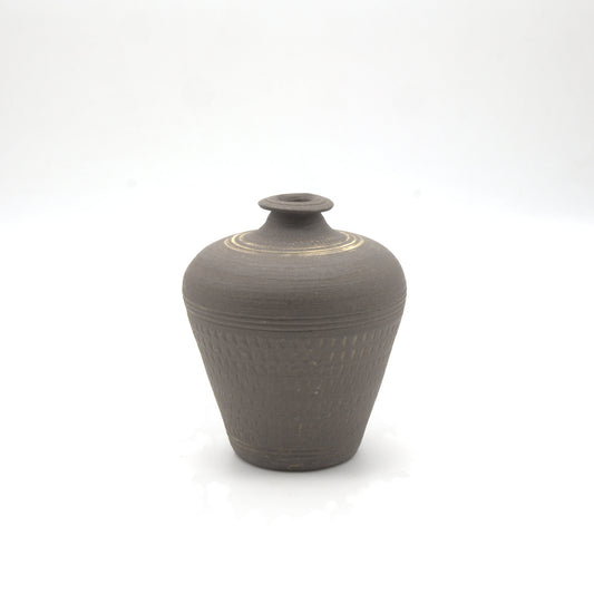 荻野善史 象嵌小壺 - 花器・壺 | 益子焼 陶庫