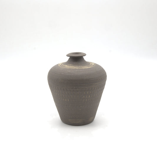 荻野善史 象嵌小壺 - 花器・壺 | 益子焼 陶庫