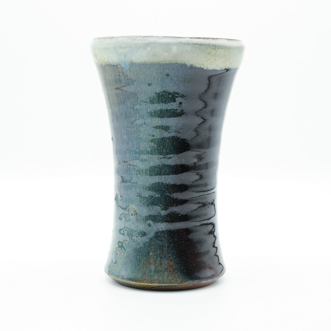 [Kondo Yasuhiro] Kiln-fired black glaze vase