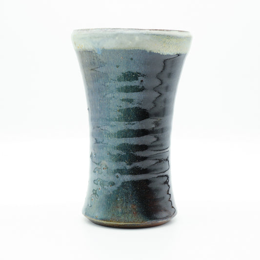 [Kondo Yasuhiro] Kiln-fired black glaze vase