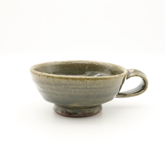[Masaho Ono] Ash glaze soup cup