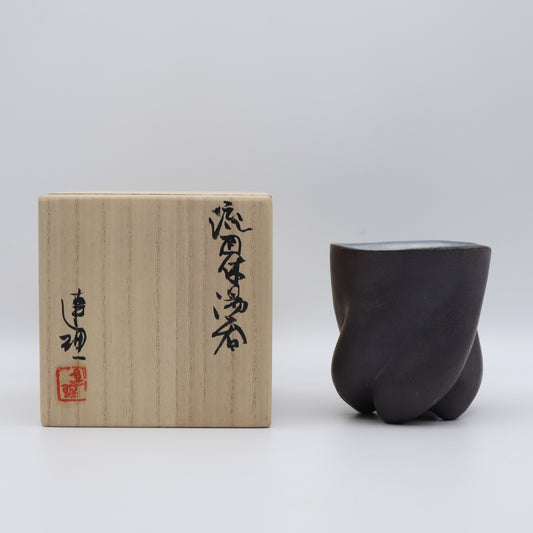 [Komine Takashi] Flowing Teacup with Paulownia Wood Box