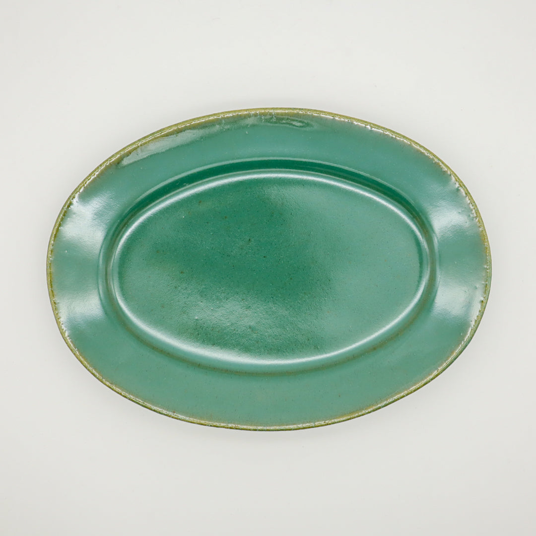 [Yaguchi Keiji] Large Oval Celadon