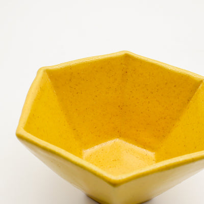 【矢口桂司】六角鉢 小 黄