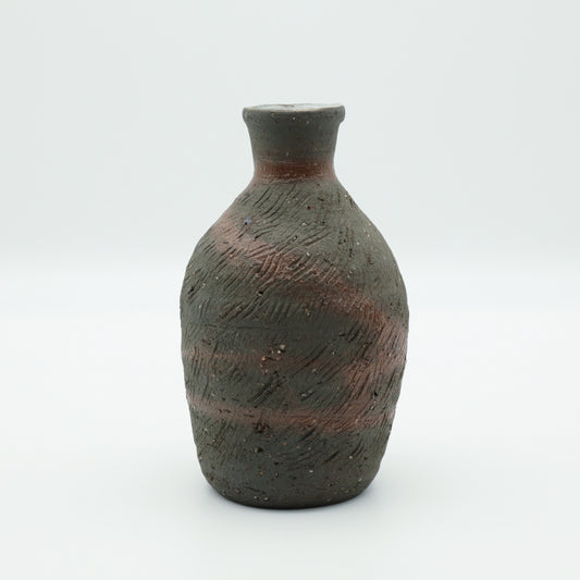[Mizuno Masayoshi] Sake bottle with comb design and fire sash