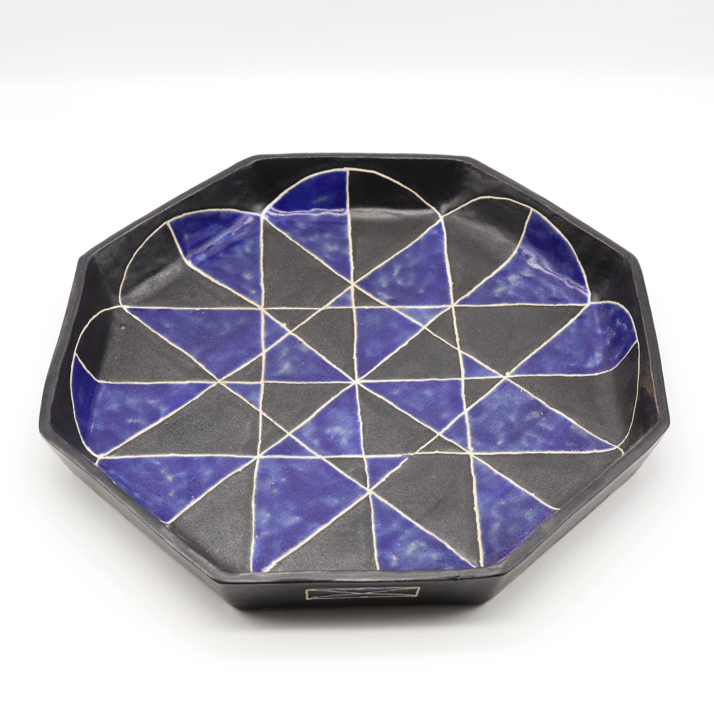 [Saito Osamu] Inlaid hexagonal bowl
