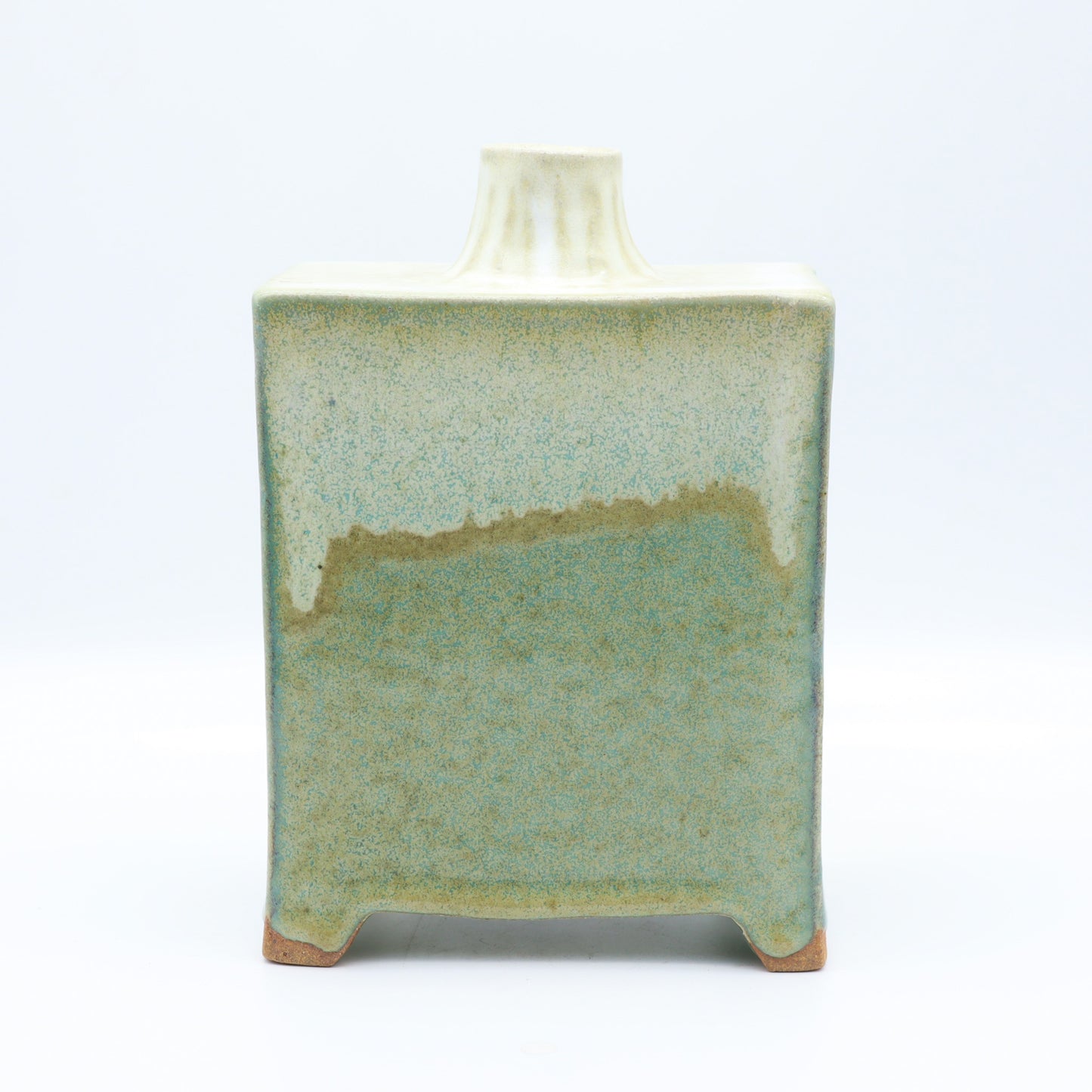 [Masataka Otsuka] Bran Celadon Square Bottle