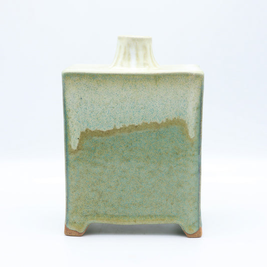 [Masataka Otsuka] Bran Celadon Square Bottle