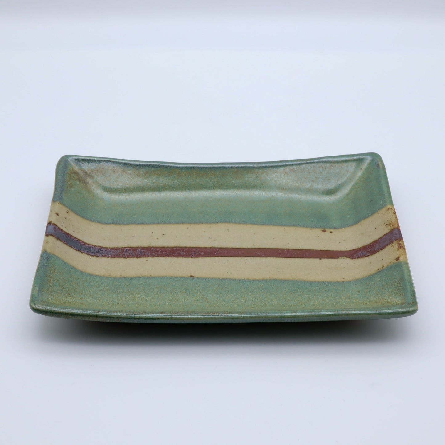 [Masataka Otsuka] Celadon rectangular plate