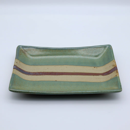 [Masataka Otsuka] Celadon rectangular plate