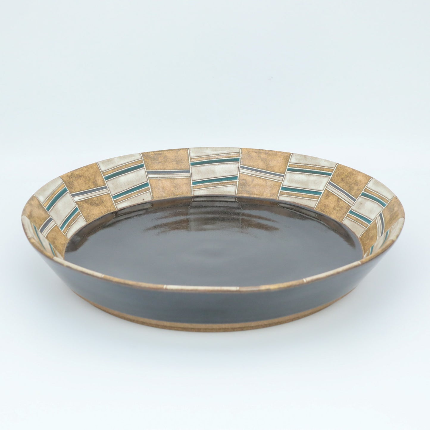 [Mukaiyama Fumiya] Inlaid glazed bowl