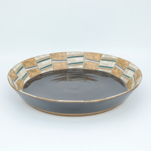 [Mukaiyama Fumiya] Inlaid glazed bowl