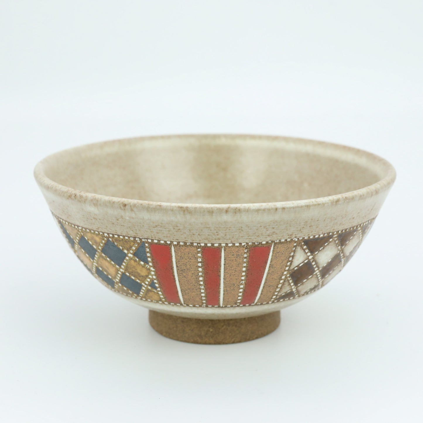 [Mukaiyama Fumiya] Line Pattern Rice Bowl Black